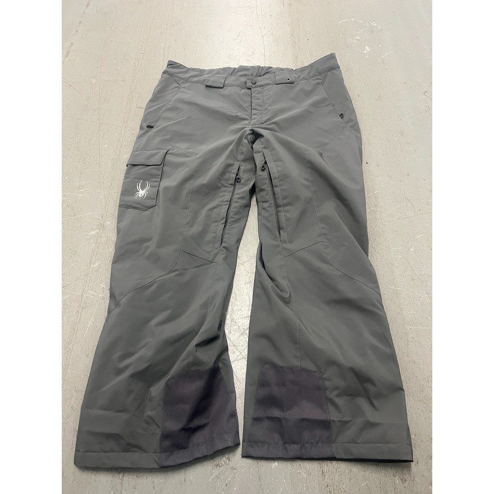 Spyder 3M Thinsulate Troublemaker Pants Men 2XL Gray Insulated Cargo Utility Ski